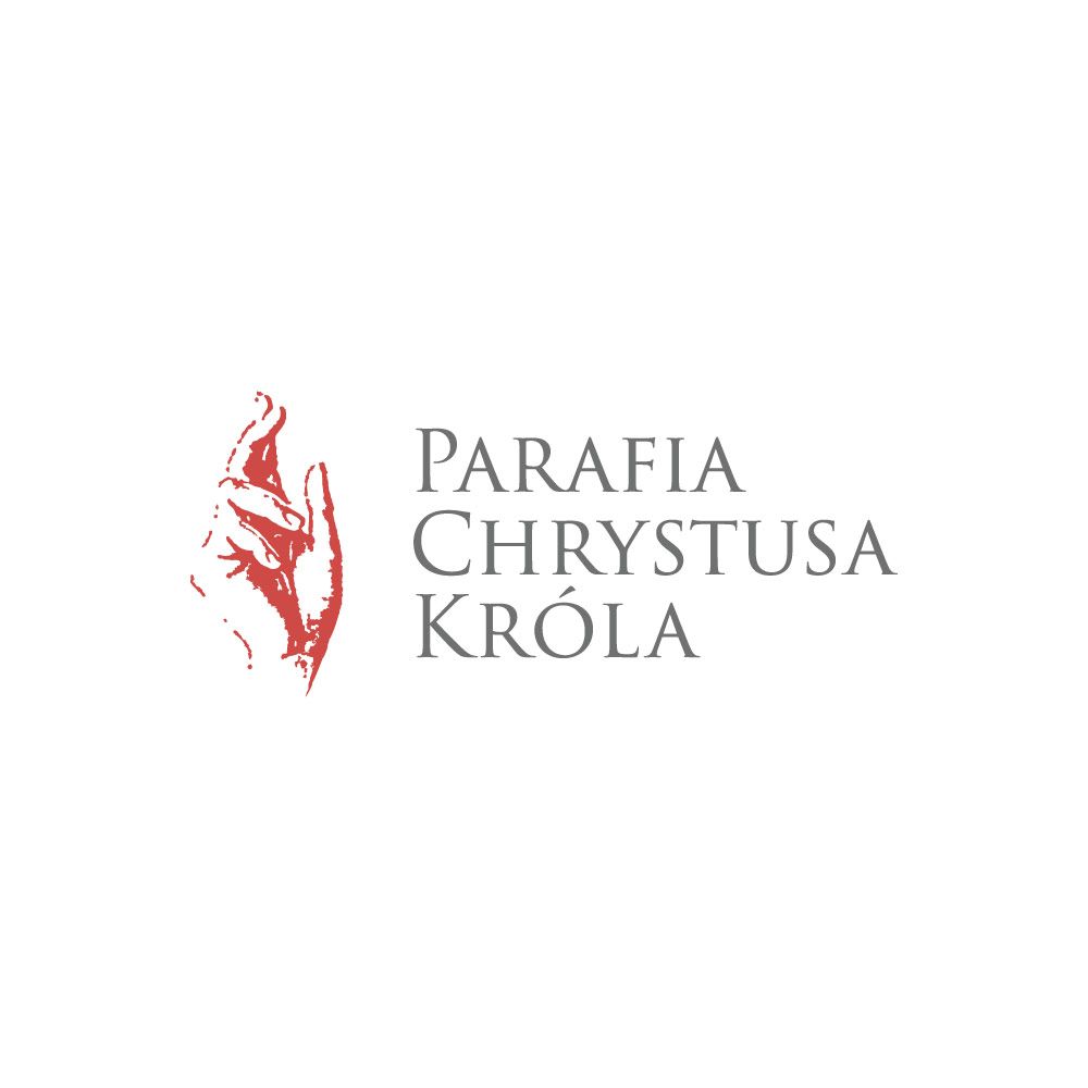 Projekt logo dla Parafii Chrystusa Króla w Londynie - wersja kolorowa na białym tle